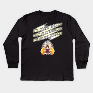 911 Dispatcher Bastards of Emergency Services Kids Long Sleeve T-Shirt